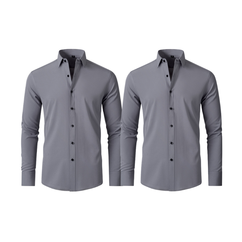 Camisa Social Anti amassados + Relogio de Brinde - UltraElastechPro - Compre 1 Leve 2