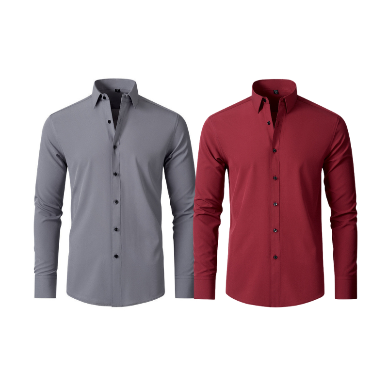 Camisa Social Anti amassados + Relogio de Brinde - UltraElastechPro - Compre 1 Leve 2