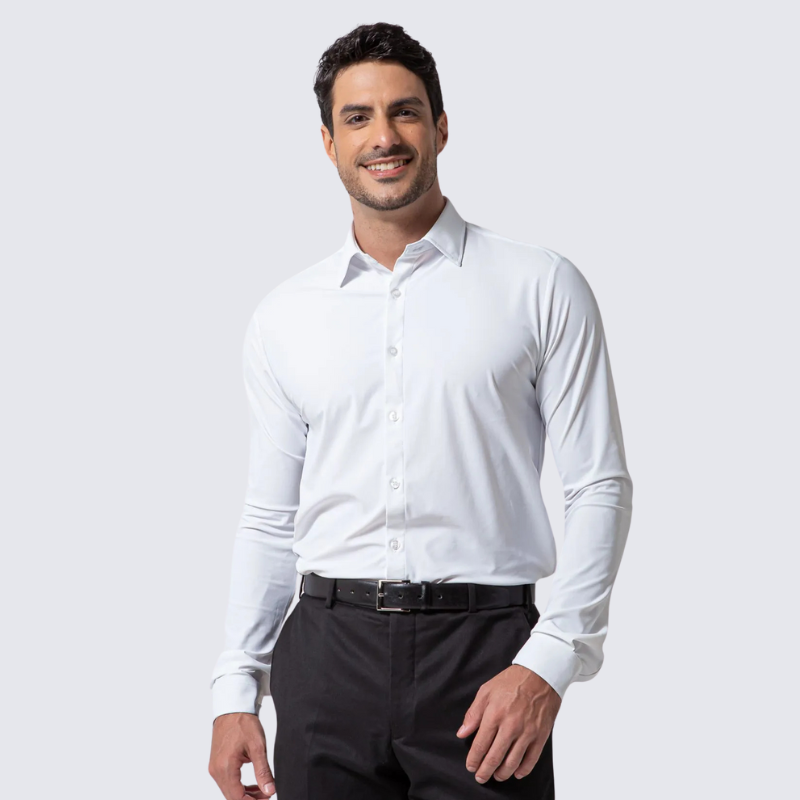 Camisa Social Anti amassados + Relogio de Brinde - UltraElastechPro - Compre 1 Leve 2