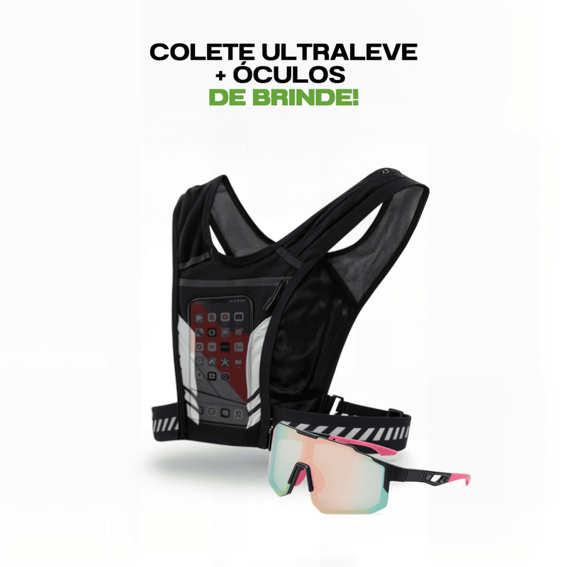 KIT Colete Ultraleve + Óculos Esportivo Grátis - VestUltraMax - Mais Praticidade nas suas Atividades