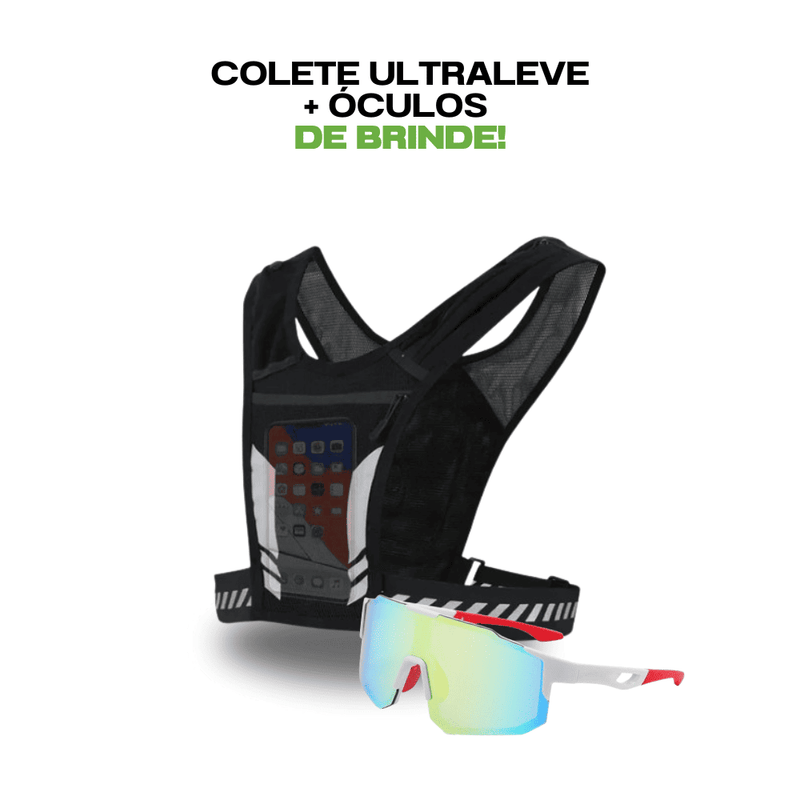 KIT Colete Ultraleve + Óculos Esportivo Grátis - VestUltraMax - Mais Praticidade nas suas Atividades