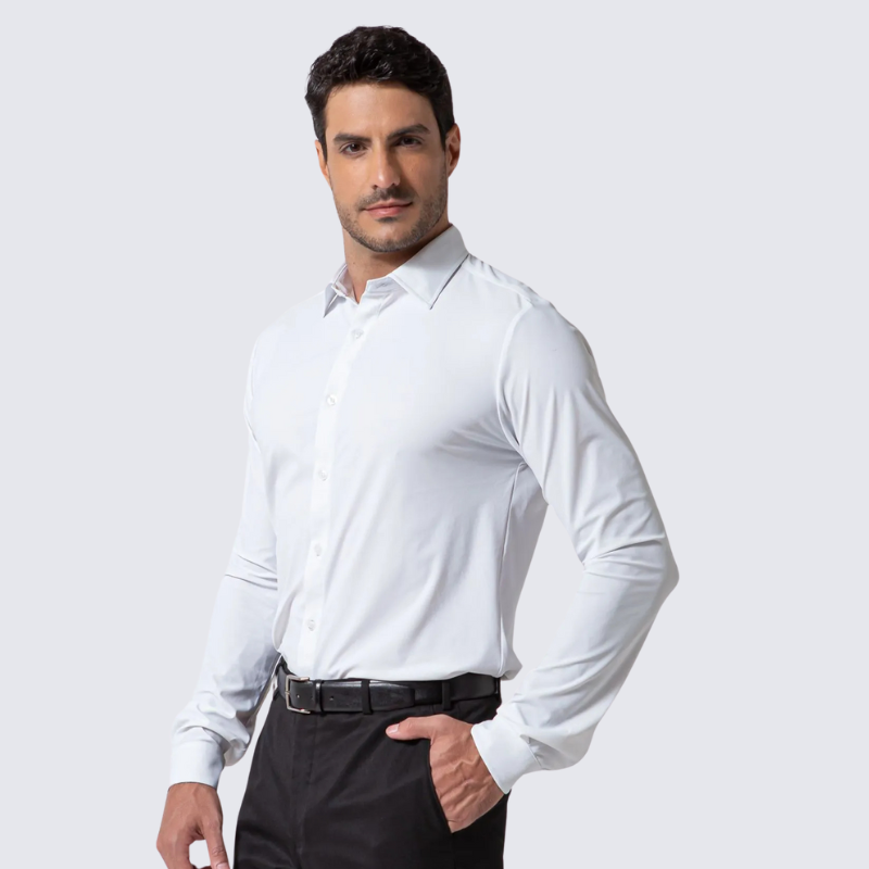 Camisa Social Anti amassados + Relogio de Brinde - UltraElastechPro - Compre 1 Leve 2