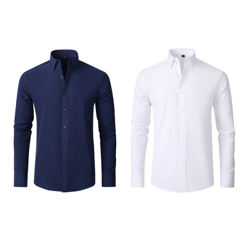 Camisa Social Anti amassados + Relogio de Brinde - UltraElastechPro - Compre 1 Leve 2