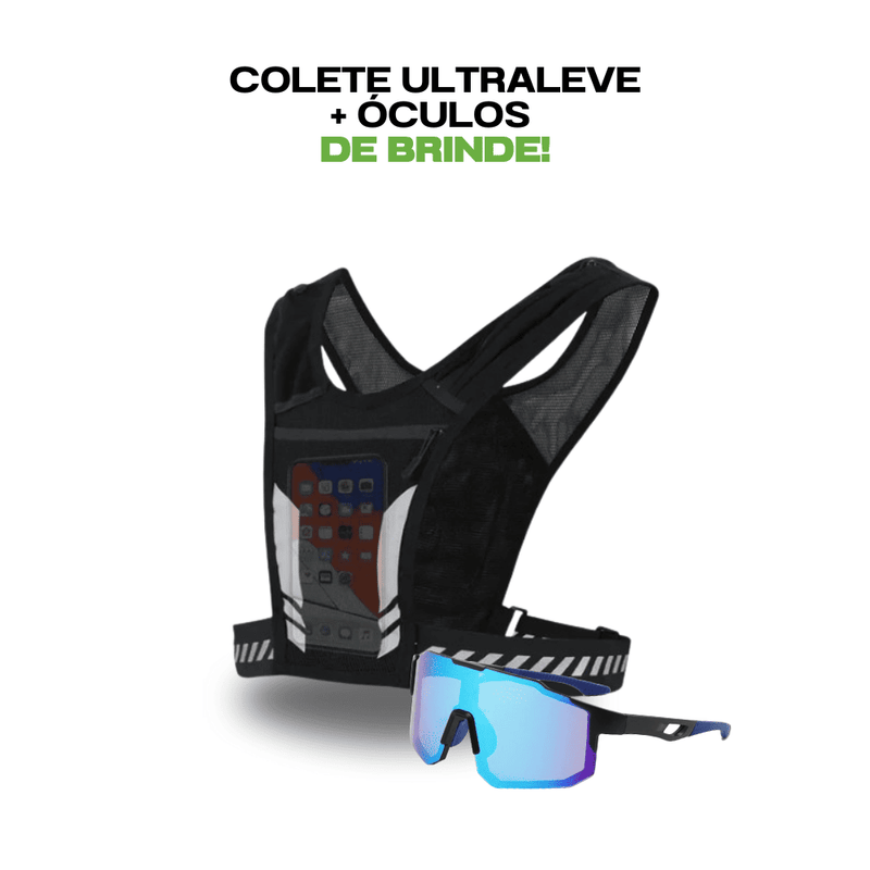 KIT Colete Ultraleve + Óculos Esportivo Grátis - VestUltraMax - Mais Praticidade nas suas Atividades