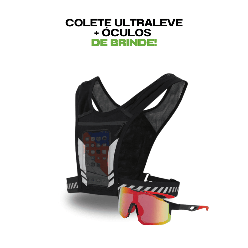 KIT Colete Ultraleve + Óculos Esportivo Grátis - VestUltraMax - Mais Praticidade nas suas Atividades