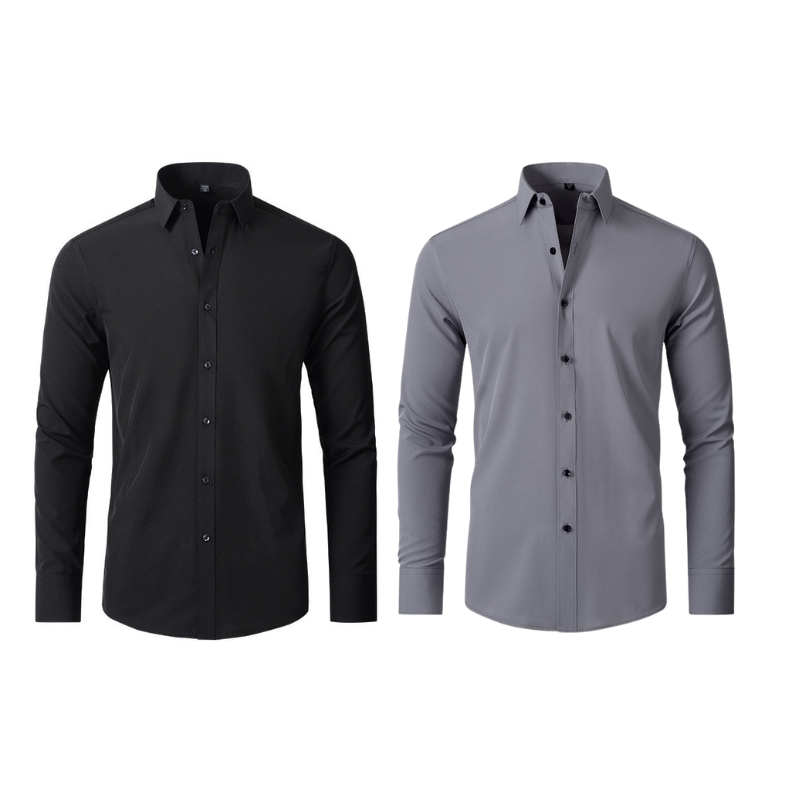 Camisa Social Anti amassados + Relogio de Brinde - UltraElastechPro - Compre 1 Leve 2