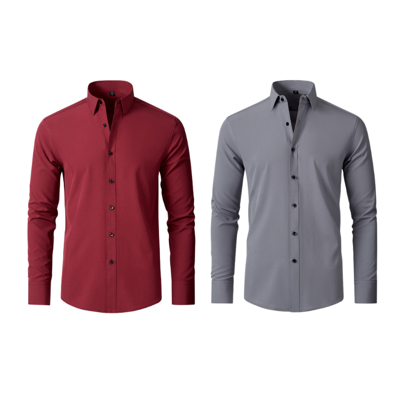 Camisa Social Anti amassados + Relogio de Brinde - UltraElastechPro - Compre 1 Leve 2