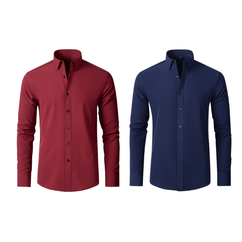 Camisa Social Anti amassados + Relogio de Brinde - UltraElastechPro - Compre 1 Leve 2