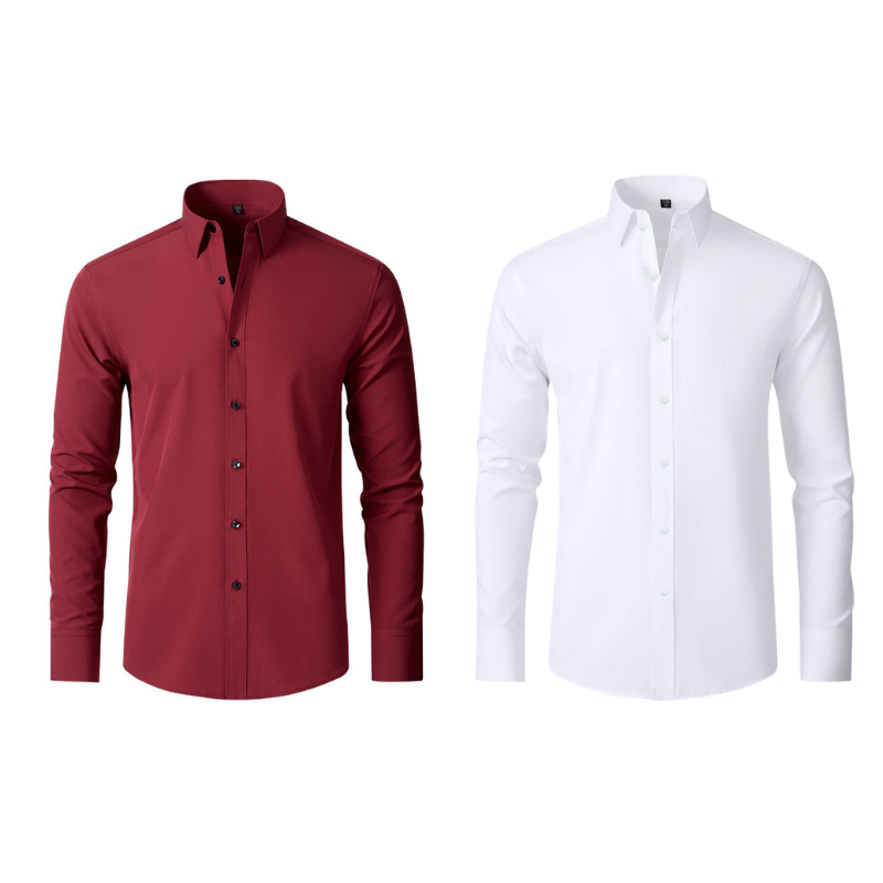 Camisa Social Anti amassados + Relogio de Brinde - UltraElastechPro - Compre 1 Leve 2